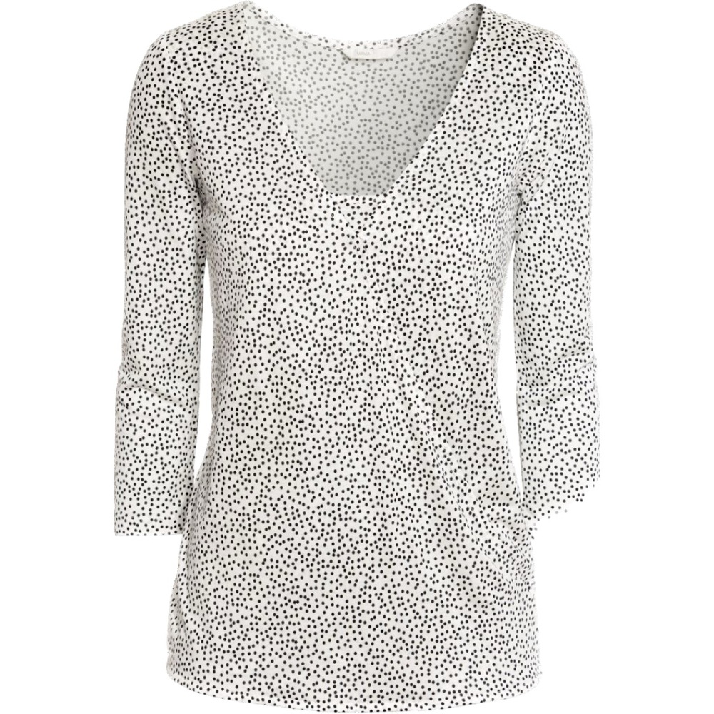 H&M Mama Nursing Top 3/4 Sleeve White and Black Polka Dots Women’s Size Large